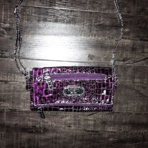 Faux Purple Leather Purse